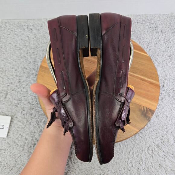 Bally Mens 9.5M Logan Burgundy Leather Lifestyle Casual Tassel Kiltie Loafer main image 9